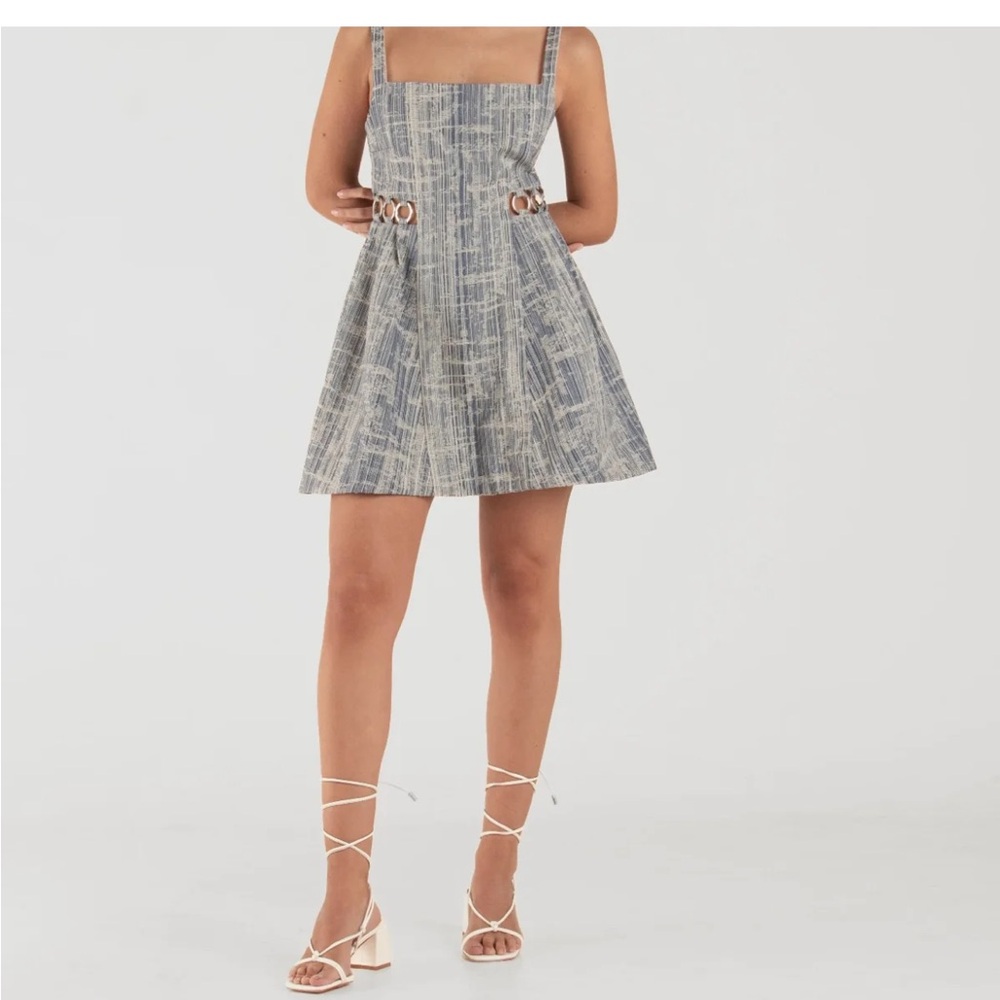 Ashley Stambouli denim mini dress